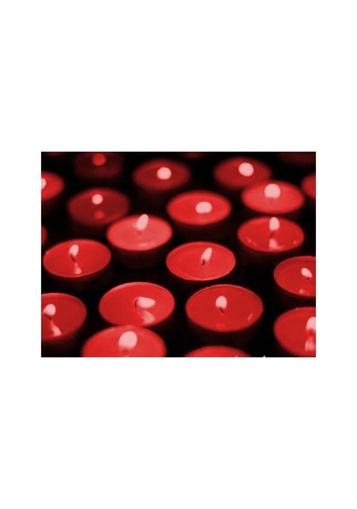 Küçük Mini Mum Kırmızı Tea Light 50adet Beyaz