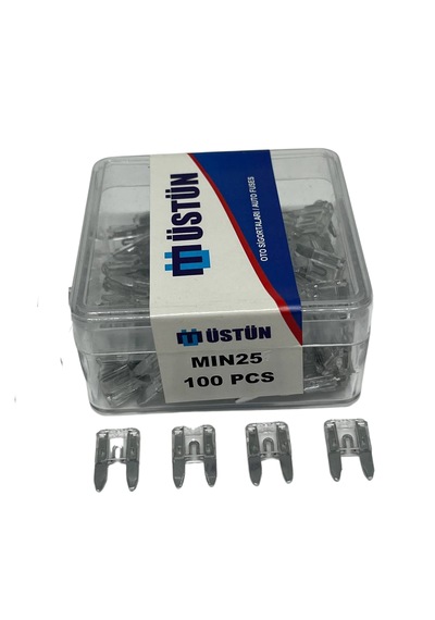 Mini Bıçak Sigorta 25 Amper 100 Adet Mini Boy Oto Sigorta 25a