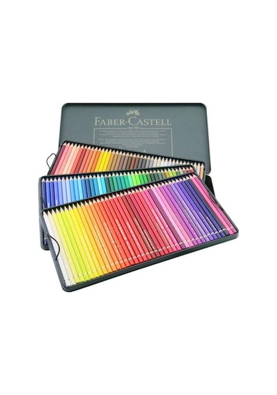 Faber-Castell Polychromos Boya Kalemi 120’li, Yüksek Pigmentli, Kalıcı ve Canlı Renkler, Suya Dayanıklı