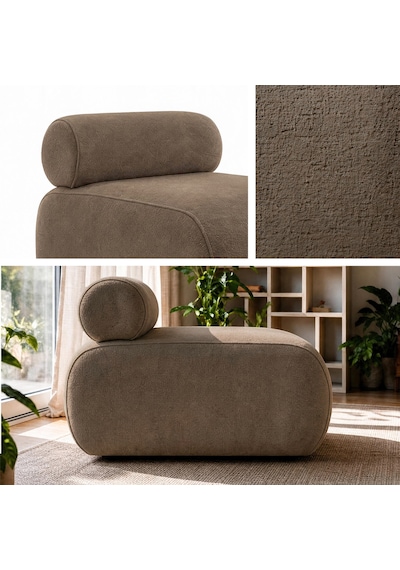İnarch Dizayn Cosmo Berjer Modern Minimalist Konforlu Tekli Koltuk Mocha