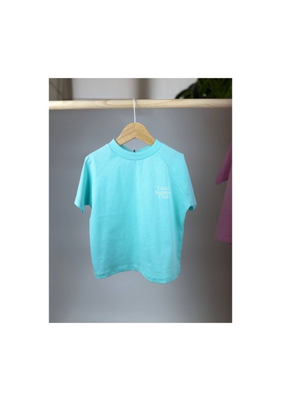 Poala Kids Unisex Yeşil Summer Club Tshirt Turkuaz