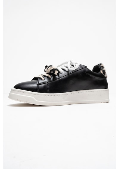 Luvishoes Luvi Shoes Warron Siyah Desenli Hakiki Deri Kadın Sneakers Siyah