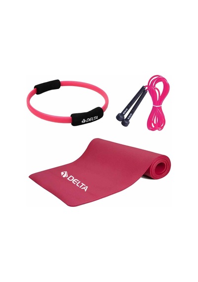 Delta 10 Mm Pilates Minderi 35 Cm Pilates Çemberi Atlama İpi Seti Çok Renkli