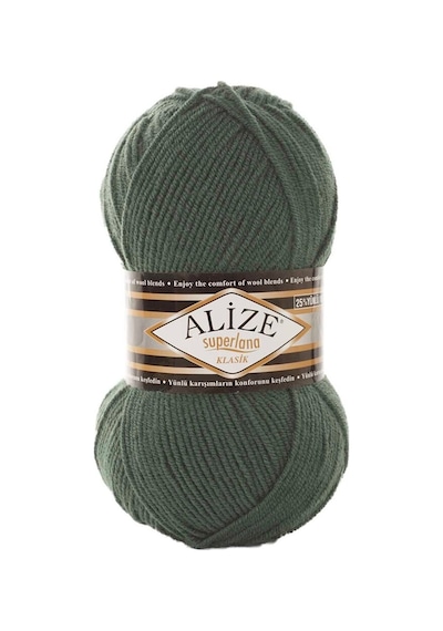 Süperlana Klasik - 469 Çam Yeşili - 5'li Paket - 100gr/280m - El Örgü İpi - Atkı Yelek Kazak İpi