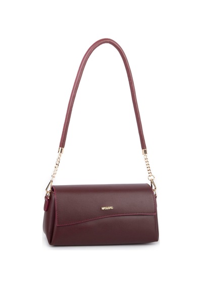Nas Bag Kadın Sade Şık Omuz Ve Çapraz Çanta En 24 Cm Boy 12 Cm Bordo Diğer