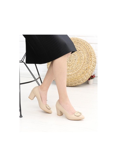 Nesil Shoes Desca 627 Ten Topuklu Kadın Ayakkabı-ten Ten Rengi