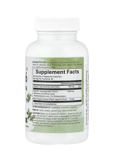 Micro Ingredients, Ksm-66 As-hw-aga-ndha, 120 Vegetarian Capsules