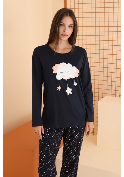 Nbb Kadın Lacivert Cloud Pijama Takımı Lacivert Nbb Kadın Lacivert Cloud Pijama Takımı Lacivert