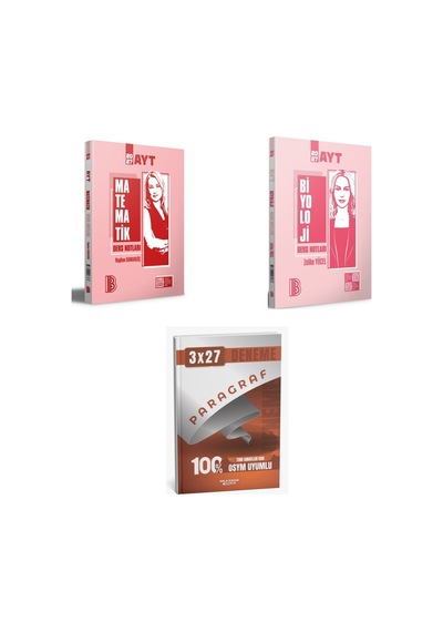 2027 Benim Hocam Ayt Matematik + Biyoloji Konu + Anla Kazan Paragraf Deneme 3'lü Set