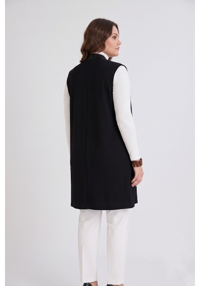 Wearon Kadın Düğmesiz Modelli Yelek 54158 Bgl-st05662 Siyah