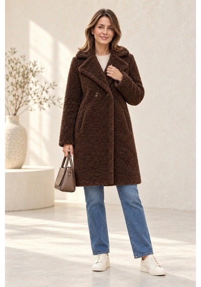 Hb Harma Time Butik Kadın Kruvaze İçi Astarlı Düğmeli Kahverengi Peluş Kaban Kahverengi Kahverengi Hb Harma Time Butik Kadın Kruvaze İçi Astarlı Düğmeli Kahverengi Peluş Kaban Kahverengi Kahverengi
