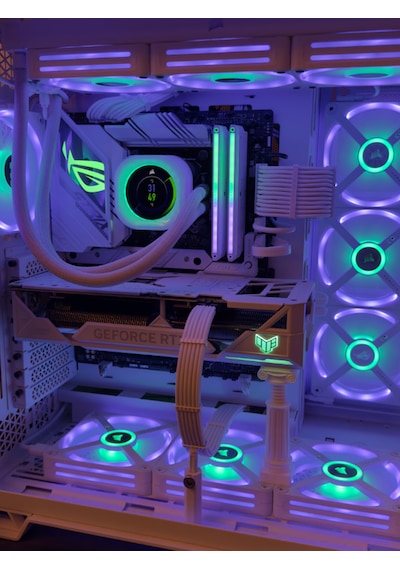 Ayarlanabilir Beyaz Granit Gpu Destek Aparatı - Ekran Kartı Tutucu Sarkma Önleyici Stand - Gpu Support