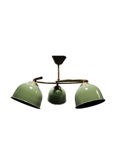 Mylights Üçlü Haki Yeşil Metal Avize Vintage Avize
