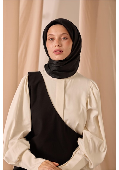 Silk Home Düz Shiny Eşarp 75006-54 siyah