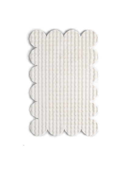 Raschel Carpet Lazer Kesim Krem Yumuşak Bubble Kaymaz Özel Taban Peluş Halı Yolluk Krem