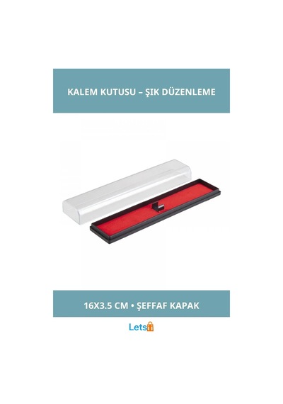 Şeffaf Kapaklı Dayanıklı Plastik Hediyelik Kalem Kutusu 16 Cm Çok Renkli