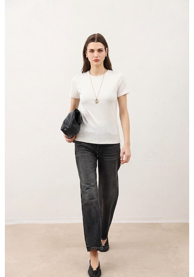 Antioch Kadın Basic T-shirt Beyaz