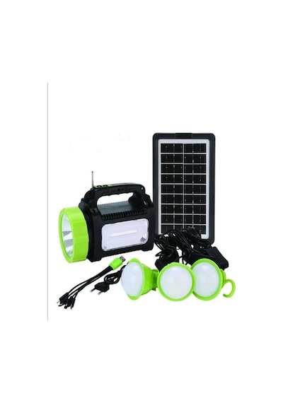 Powerdex Pd-9090 Cob Ledli Solar Şarjlı El Feneri Yeşil - Siyah