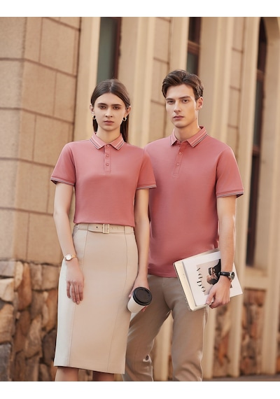 New Performance.arw50316.serintutan-antibakteriyel-yüksek Kalite.düğmeli Polo T.shirt Pudra