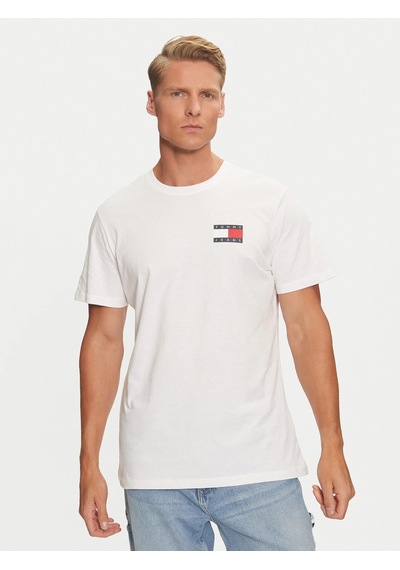 Tommy Hilfiger Tommy Hılfıger Erkek T-shırt Dm0dm20740-ybr Beyaz