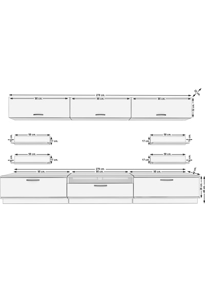Decoraktiv Trendstyle 8y Mdf Tv Ünitesi Tv Sehpası Pera - Siyah