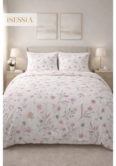 Fiora Çift Kişilik Çarşaflı Nevresim Takımı 200 X 240 Cm Pembe