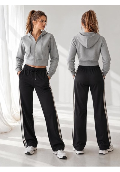 Nealirsanall.com Kadın Dalgıç Kumaş Crop Kapüşonlu Fermuarlı Ceket - Esnek & Spor Sweatshirt Ceket Gri Nealirsanall.com Kadın Dalgıç Kumaş Crop Kapüşonlu Fermuarlı Ceket - Esnek & Spor Sweatshirt Ceket Gri