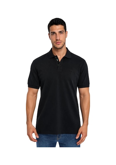 Arma Ar-ma Erkek Polo Yaka Tişört Resim Baskili Örme Kumaş Regular Fit %100 Pamuk 30/1 Çift Toplama Penye Pike Y31374357802 Siyah-s1