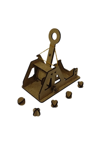 Mancınık Oyunu Yapım Seti - Ahşap Catapult, Trebuchet