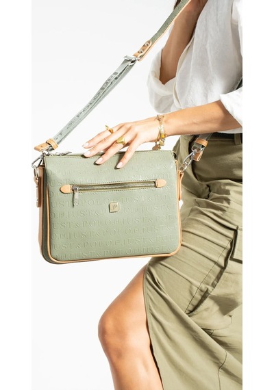 Just Polo Günlük Kombinlere Uygun Kadın Yeşil Taba Omuz Çantası Shopper 18638019