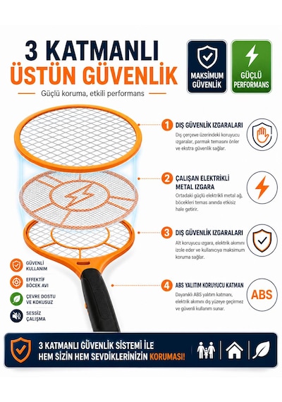 Elektirikli Şarjlı Sinek Öldürücü Raket Ev Ofis Açık Alan Kapalı Alan Kullanıma Uygun Bahçe Teras Elektronik Raket Kolay Kullanım Renk Stok Durumuna Göre Gönderilecektir