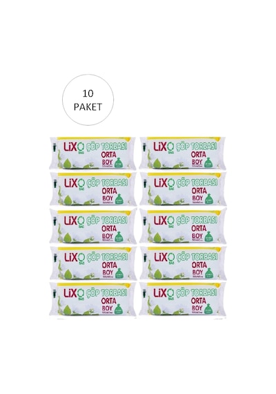 Orta Boy Çöp Torbası 55 X 60 Cm 20 Li Rulo X 10 Paket 200 Adet Mavi