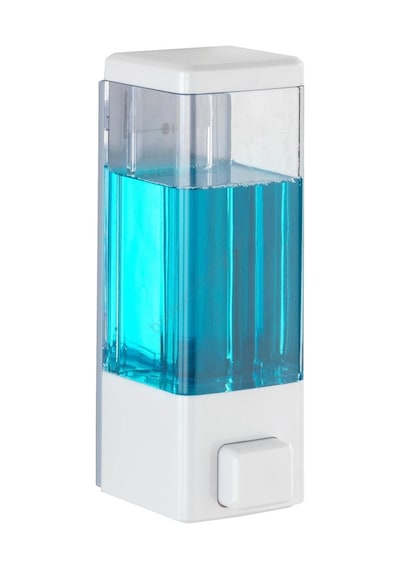 Duvar Tipi Manuel Sıvı Sabunluk 15 Adet Yapıştırmalı Ve Vidalı Akıtmaz Sabun Dispenseri 350 Ml V-1 Beyaz