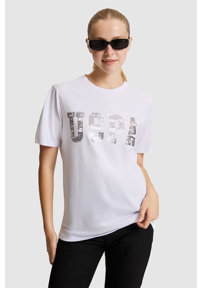 U.S. Polo Assn. U.s. Polo Assn. Kadın Beyaz Tişört Basic 50321690-vr013