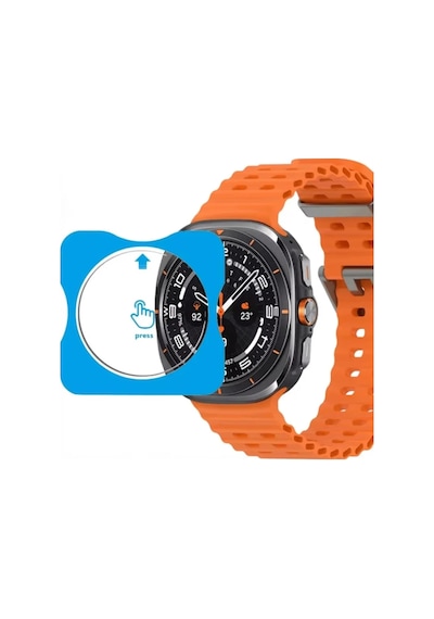 Samsung Galaxy Watch 7 Ultra Uyumlu Kolay Kurulum Aparatlı Temperli Cam Ekran Koruyucu