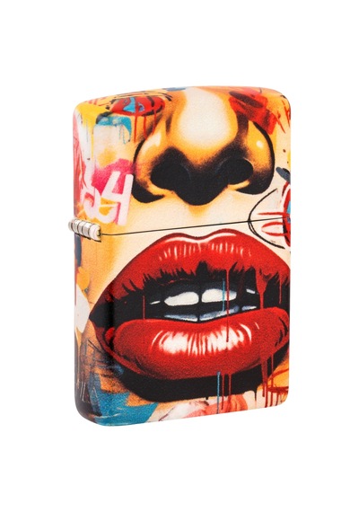Zippo 49352 Street Art Face Design Çakmak Çok Renkli