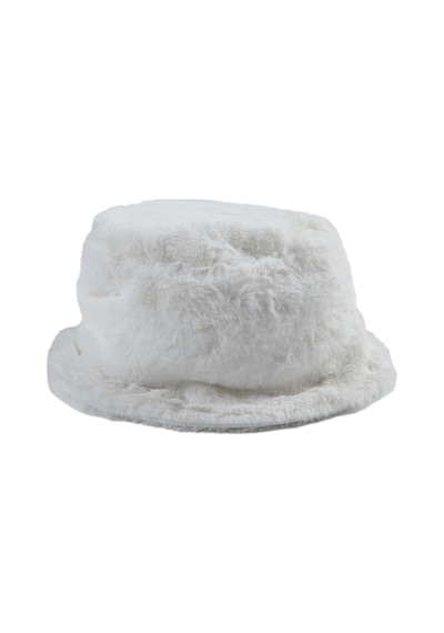 Kız Çocuk Basic Peluş Beyaz Şapka 7274476