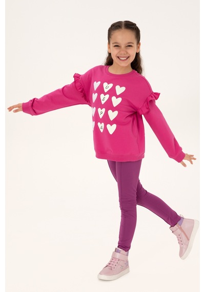 U.s. Polo Assn. Kız Çocuk Pembe Sweatshirt 50317912-vr041 Pembe