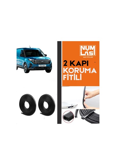Ford Courier Panelvan 2023-2025 İki Kapı Koruma Fitili Siyah Renk Numlas-a Kalite-nm2739