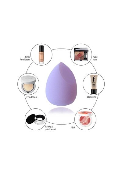 Ns Reliable Make Up Makyaj Sünger Seti 3'lü Mor