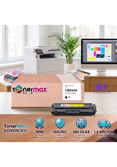 Hp 125a Cb542a Sarı Uyumlu Toner A Plus / Color Laserjet Cp1215 / Cp1515 / Cm1312