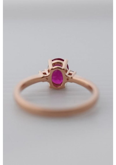 Yakut&swarovski Taşlı Nişan Yüzüğü - Ak0118