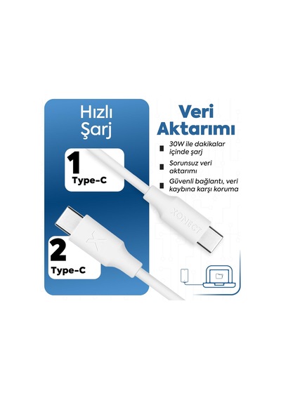 Type-c To Type-c İle Uyumlu İphone Ve Samsung İle Uyumlu Hızlı Şarj Ve Data Kablosu 40 Cm Siyah