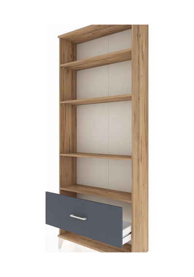 Arges Dolap 4 Raflı Tek Çekmeceli 88x30x221 Çam-antrasit Atlas Çam Arges Dolap 4 Raflı Tek Çekmeceli 88x30x221 Çam-antrasit Atlas Çam