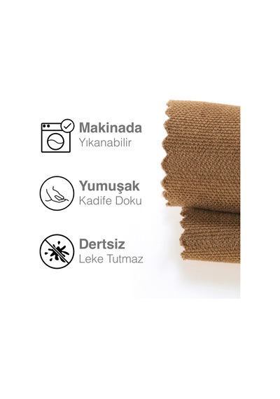 Kadife Dokulu Antik Renk Daily Series Runner 40 X 140 Antik