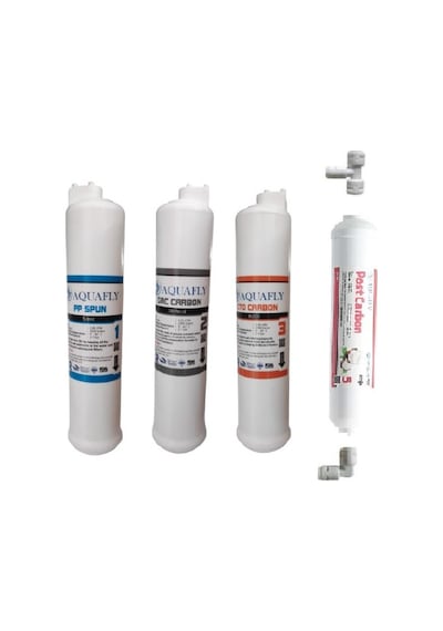 AQUA FLY MEMBRANSIZ  Üstten Giriş Çıkışlı 4Lü Su Arıtma Cihazı Filtresi Hf, Hsf Çubuk Filtre
