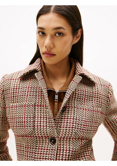 Tommy Hilfiger Sezonluk Dokulu Kadın Kadın Gri Blazer Ceket Ww0ww466560og Gri