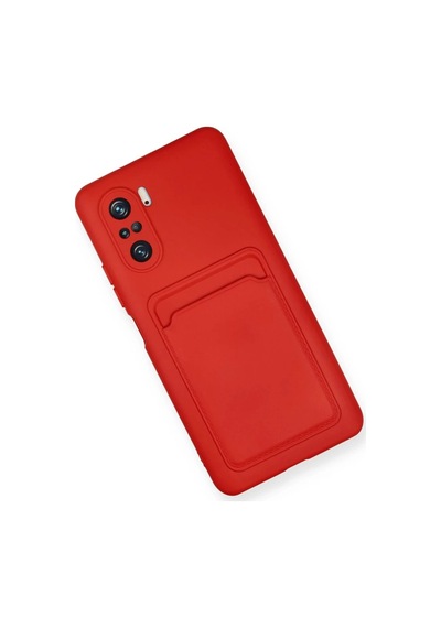 Xiaomi Poco F3 Uyumlu Kılıf Kelvin Kartvizitli Silikon - Kırmızı