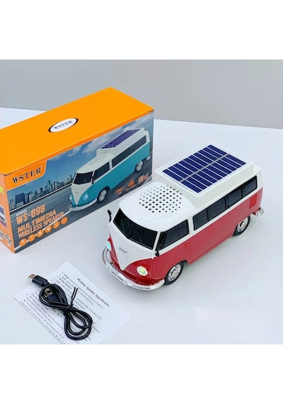 Wster Ws-698 Classic Bus Solar Şarjlı Bluetooth Hoparlör 5w