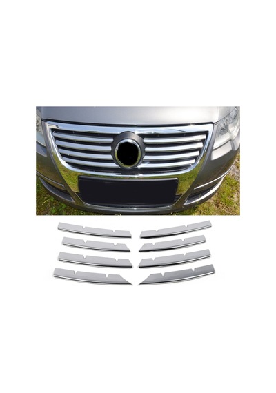 Ueskrom Vw Passat B6 Krom Ön Panjur 8 Parça 2005-2011 Arası P.çelik